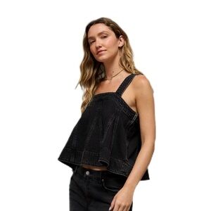 American Eagle Outfitters Square neck Pieced Denim Top NWT XXL